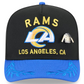 LOS ANGELES RAMS 2025 NFL DRAFT A-FRAME 59FIFTY FITTED HAT - BLACK/BLUE