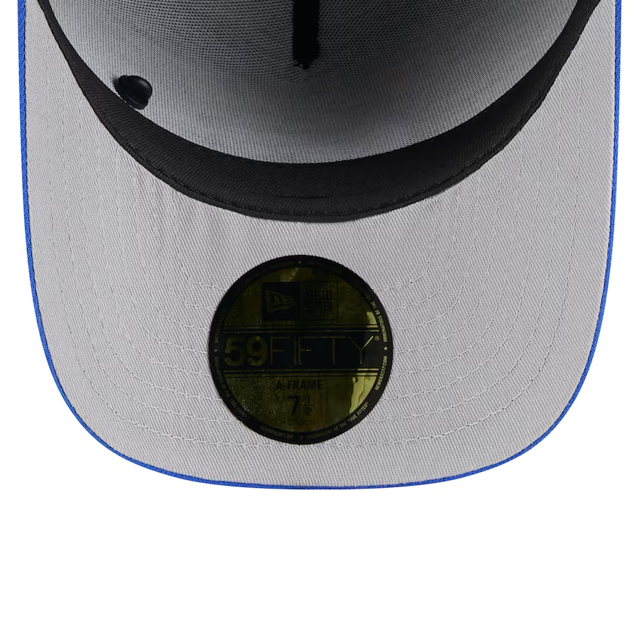 LOS ANGELES RAMS 2025 NFL DRAFT A-FRAME 59FIFTY FITTED HAT - BLACK/BLUE