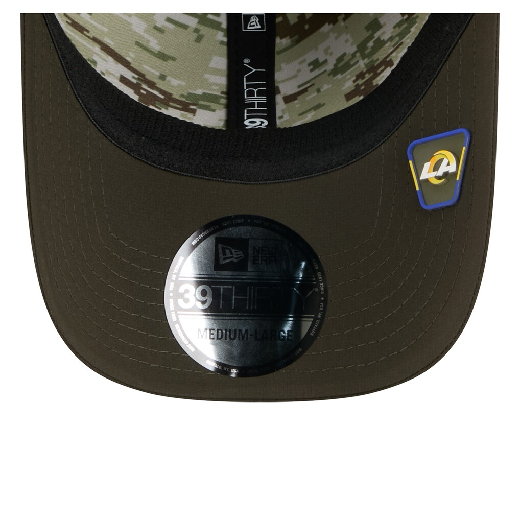 LOS ANGELES RAMS 2025 NFL SALUTE TO SERVICE 39THIRTY FLEX FIT HAT - GREEN