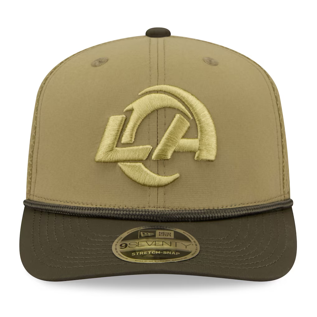 LOS ANGELES RAMS 2025 NFL SALUTE TO SERVICE 9SEVENTY ADJUSTABLE HAT - GREEN
