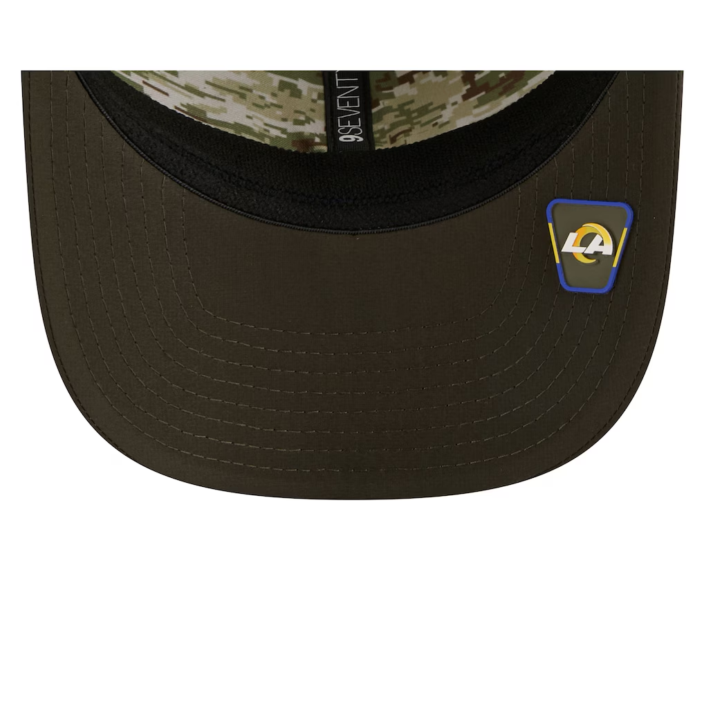 LOS ANGELES RAMS 2025 NFL SALUTE TO SERVICE 9SEVENTY ADJUSTABLE HAT - GREEN