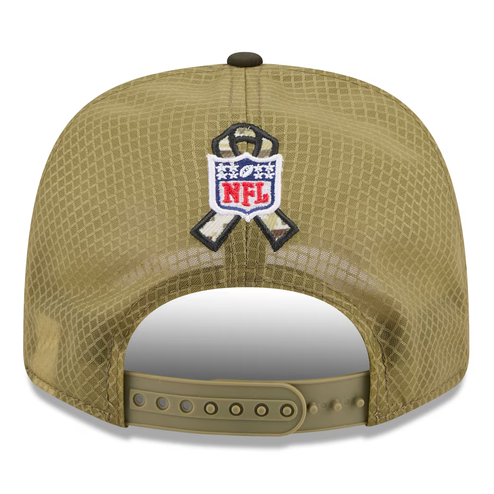 LOS ANGELES RAMS 2025 NFL SALUTE TO SERVICE 9SEVENTY ADJUSTABLE HAT - GREEN