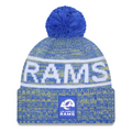 LOS ANGELES RAMS 2025 NFL SIDELINE COLD WEATHER CUFFED KNIT WITH POM - BLUE