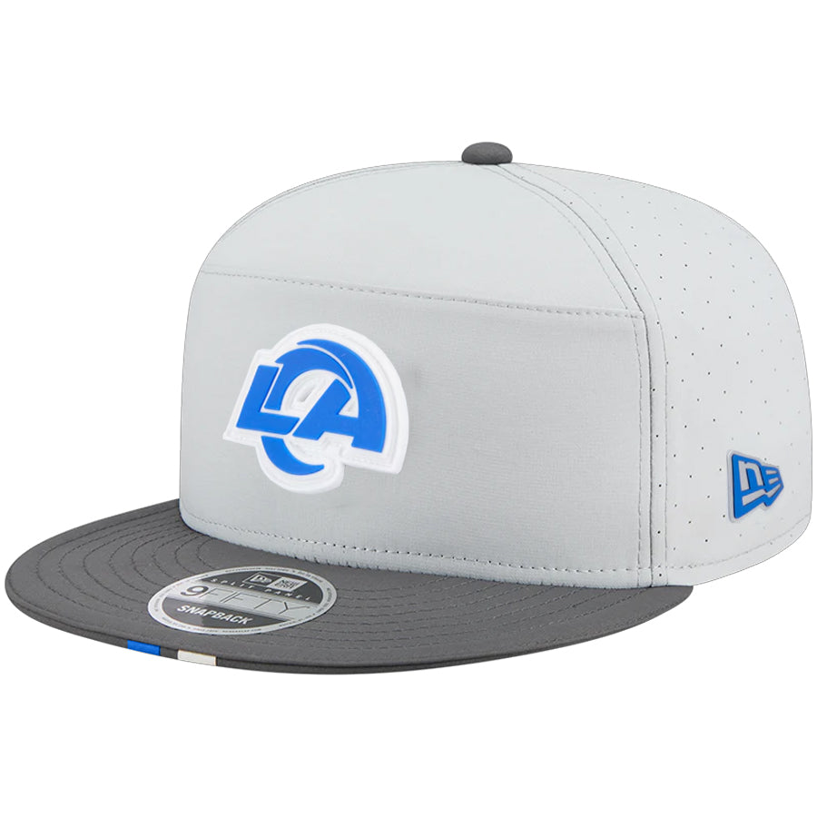 LOS ANGELES RAMS 2025 NFL TRAINING CAMP 9FIFTY SPLIT PANEL SNAPBACK HAT - GRAY