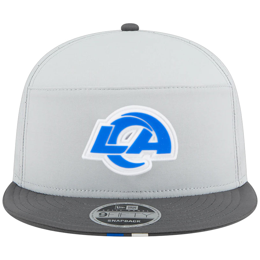 LOS ANGELES RAMS 2025 NFL TRAINING CAMP 9FIFTY SPLIT PANEL SNAPBACK HAT - GRAY