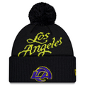 LOS ANGELES RAMS 2025 RIVALRY SIDELINE COLLECTION CUFFED KNIT WITH POM - MIDNIGHT BLUE