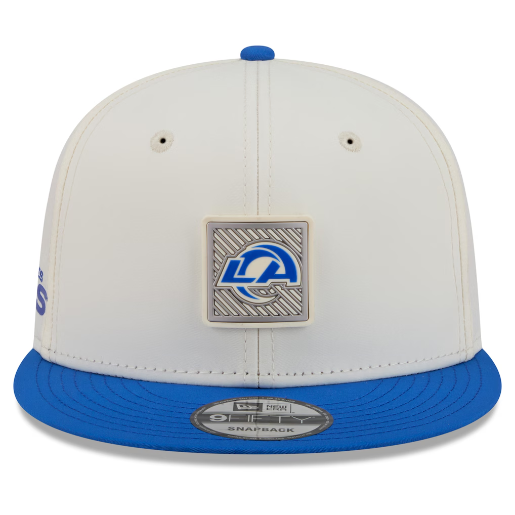 LOS ANGELES RAMS 2026 NFL TRAINING CAMP 9FIFTY SNAPBACK HAT - CHROME WHITE/BLUE