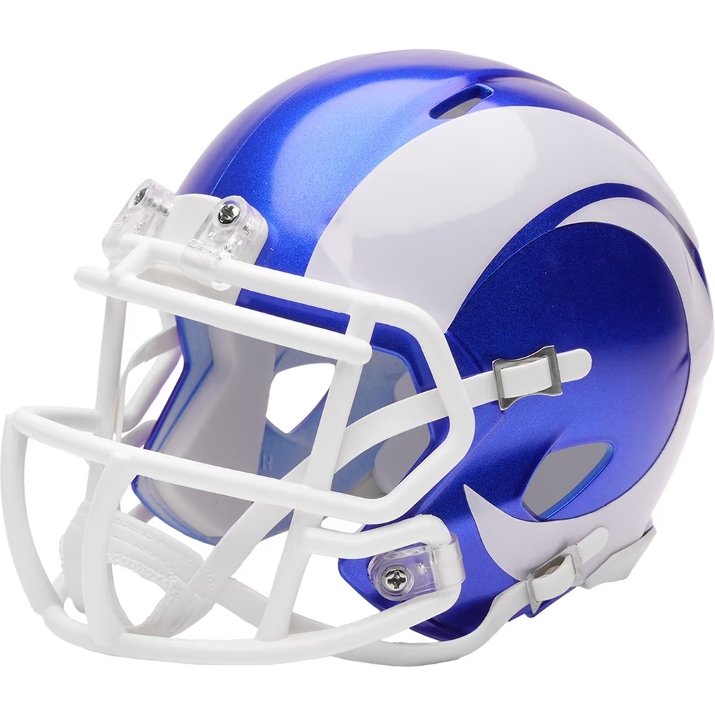 LOS ANGELES RAMS 2026 ON FIELD ALTERNATE RIDDELL MINI SPEED HELMET - FEARLESS BLUE