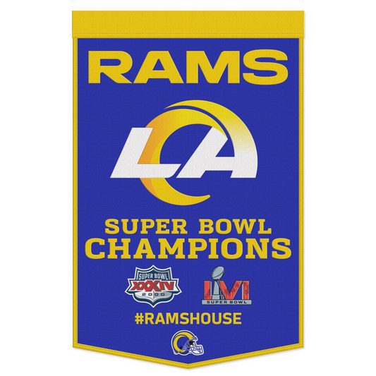 LOS ANGELES RAMS 24" X 38" CELEBRACIÓN BANDERA DE LANA