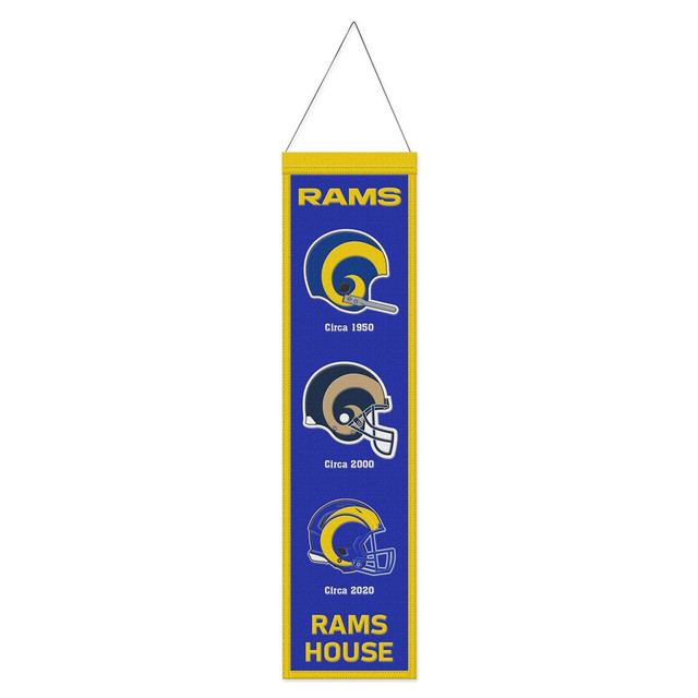 LOS ANGELES RAMS 8" X 32" BANNER DE LANA EVOLUTION