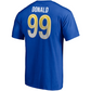 LOS ANGELES RAMS AARON DONALD MEN'S PLAYER ICON NAME & NUMBER T-SHIRT