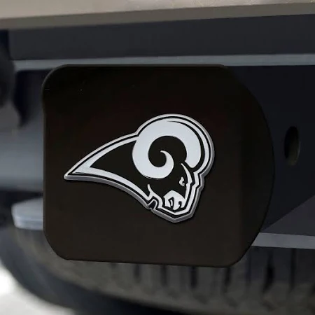 ENGANCHE DE LOGOTIPO DE COLOR NEGRO DE LOS ANGELES RAMS - CROMO/NEGRO