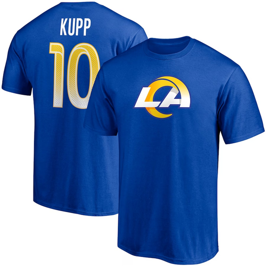 LOS ANGELES RAMS COOPER KUPP MEN'S PLAYER ICON NAME & NUMBER T-SHIRT