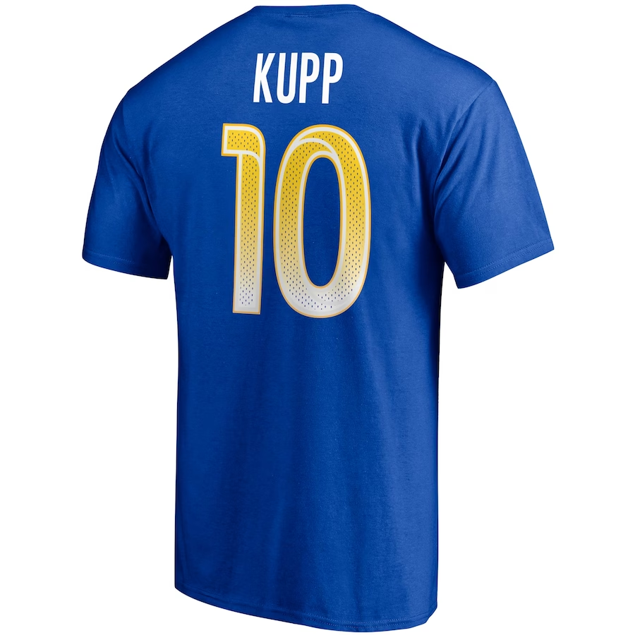 LOS ANGELES RAMS COOPER KUPP MEN'S PLAYER ICON NAME & NUMBER T-SHIRT