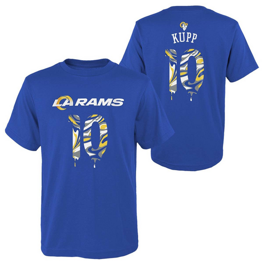 LOS ANGELES RAMS COOPER KUPP YOUTH DRIP NAME & NUMBER T-SHIRT