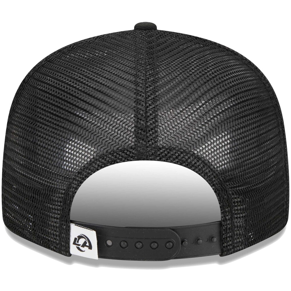 LOS ANGELES RAMS EVERGREEN TRUCKER 9FIFTY SNAPBACK HAT - BLACK/WHITE