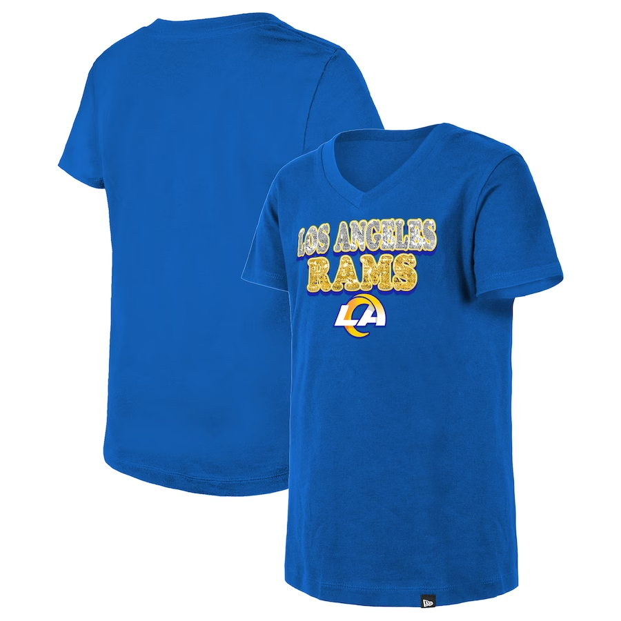 LOS ANGELES RAMS GIRLS COLOR SEQUINS T-SHIRT