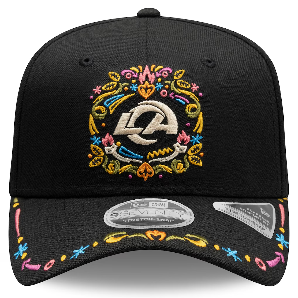 LOS ANGELES RAMS HASTA LA MUERTE 9SEVENTY STRETCH-SNAP HAT - BLACK