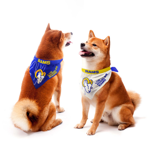 LOS ANGELES RAMS HOME & AWAY PET BANDANA SET