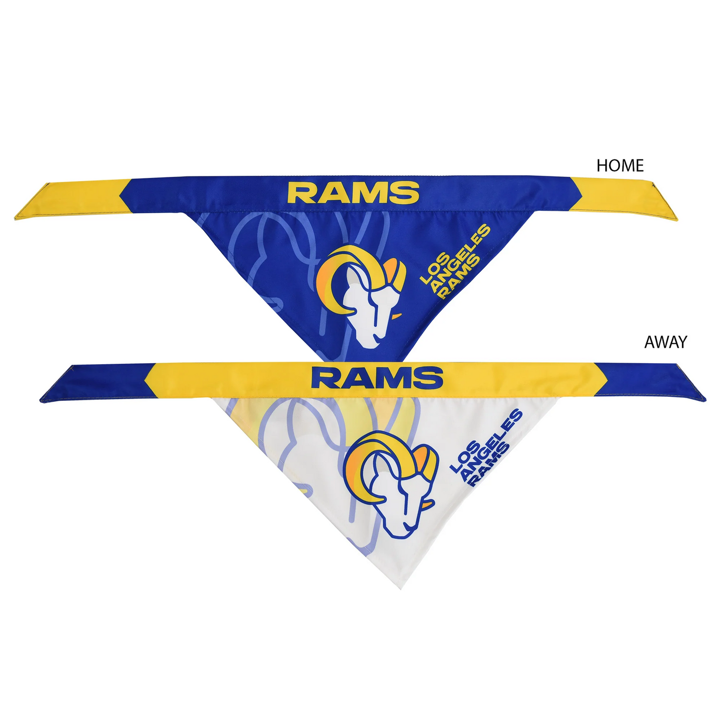 LOS ANGELES RAMS HOME & AWAY PET BANDANA SET