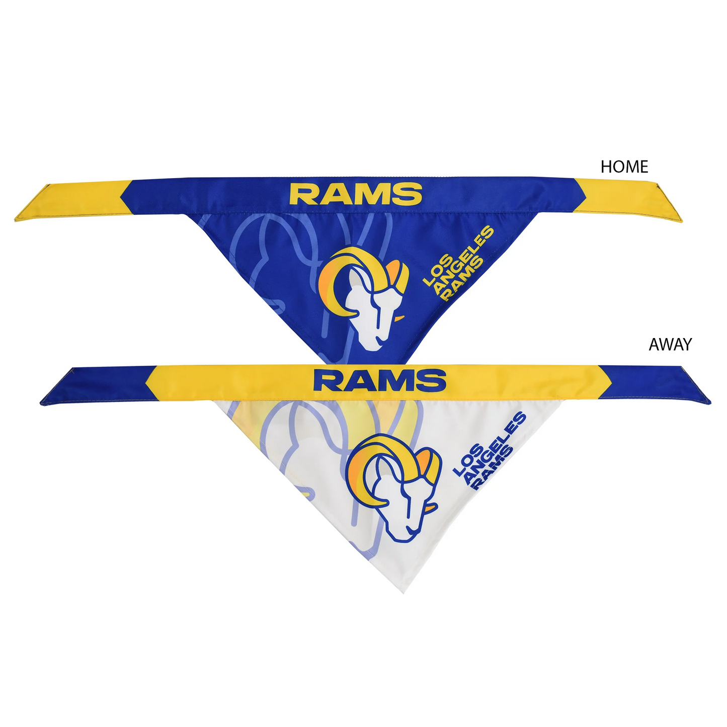 JUEGO DE BANDANA PARA MASCOTAS HOME &amp; AWAY DE LOS ANGELES RAMS