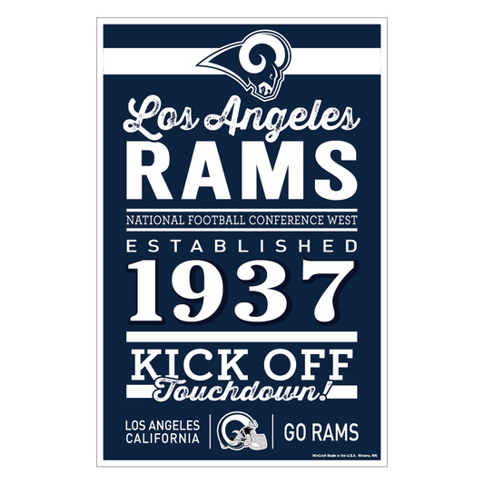 LOS ANGELES RAMS HOME WORDAGE 11X17 WALL SIGN