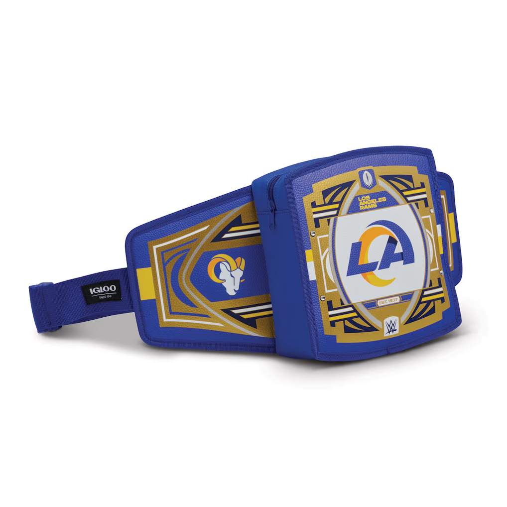 LOS ANGELES RAMS IGLOO WWE LEGACY BELT COOLER - BLUE