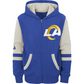 LOS ANGELES RAMS INFANT FULL ZIP STADIUM COLOR BLOCK HOODED SWEATSHIRT