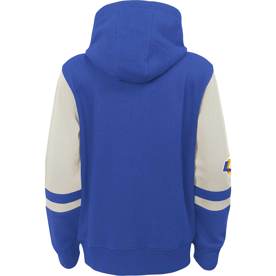 LOS ANGELES RAMS INFANT FULL ZIP STADIUM COLOR BLOCK HOODED SWEATSHIRT