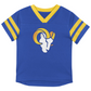 LOS ANGELES RAMS INFANT OUTERSTUFF RED ZONE T-SHIRT & PANT SET - ROYAL/GOLD