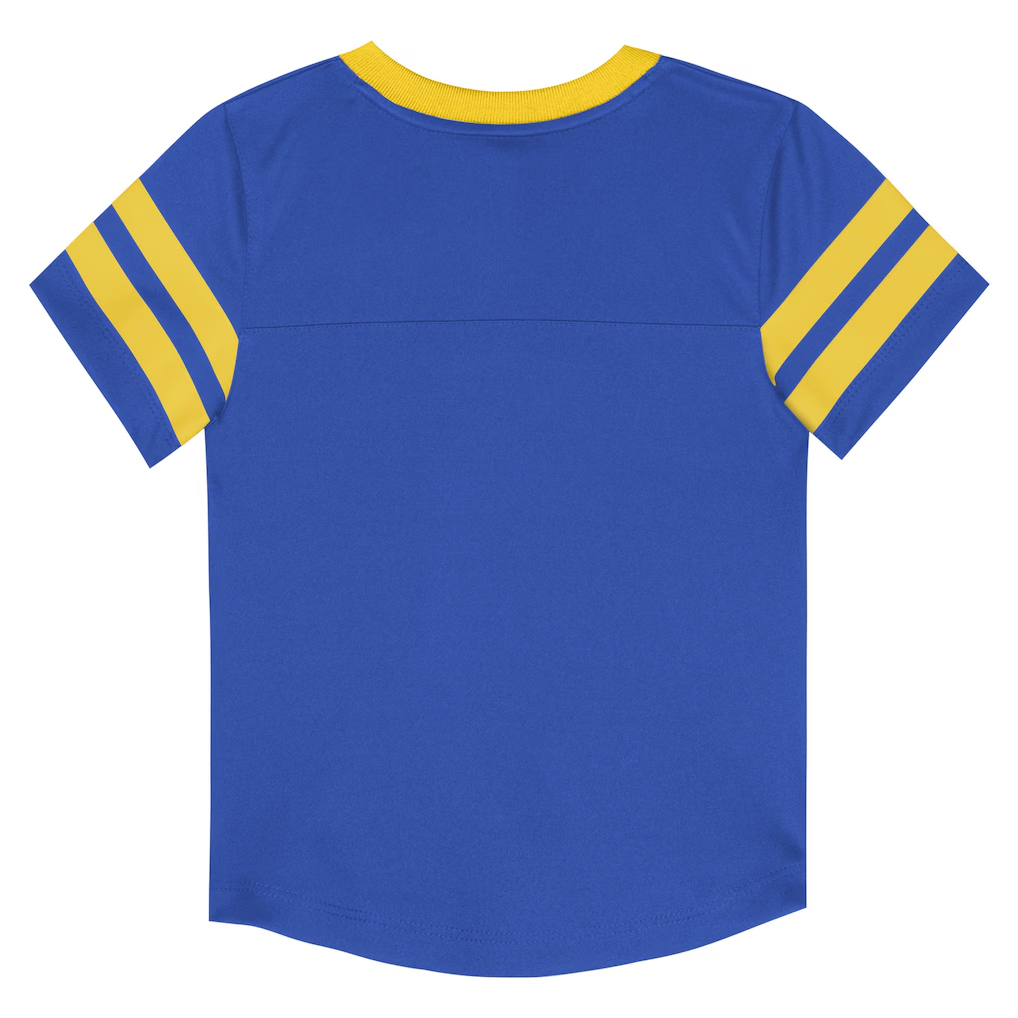 LOS ANGELES RAMS INFANT OUTERSTUFF RED ZONE T-SHIRT & PANT SET - ROYAL/GOLD