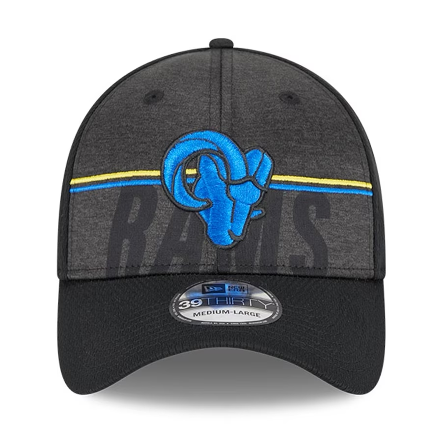 LOS ANGELES RAMS KIDS 2023 TRAINING CAMP 39THIRTY GORRO FLEX FIT - NEGRO