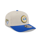 LOS ANGELES RAMS LOYAL CORDUROY 9SEVENTY STRETCH-SNAP ADJUSTABLE HAT - CHROME WHITE/ROYAL