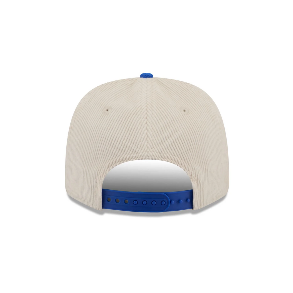 LOS ANGELES RAMS LOYAL CORDUROY 9SEVENTY STRETCH-SNAP ADJUSTABLE HAT - CHROME WHITE/ROYAL