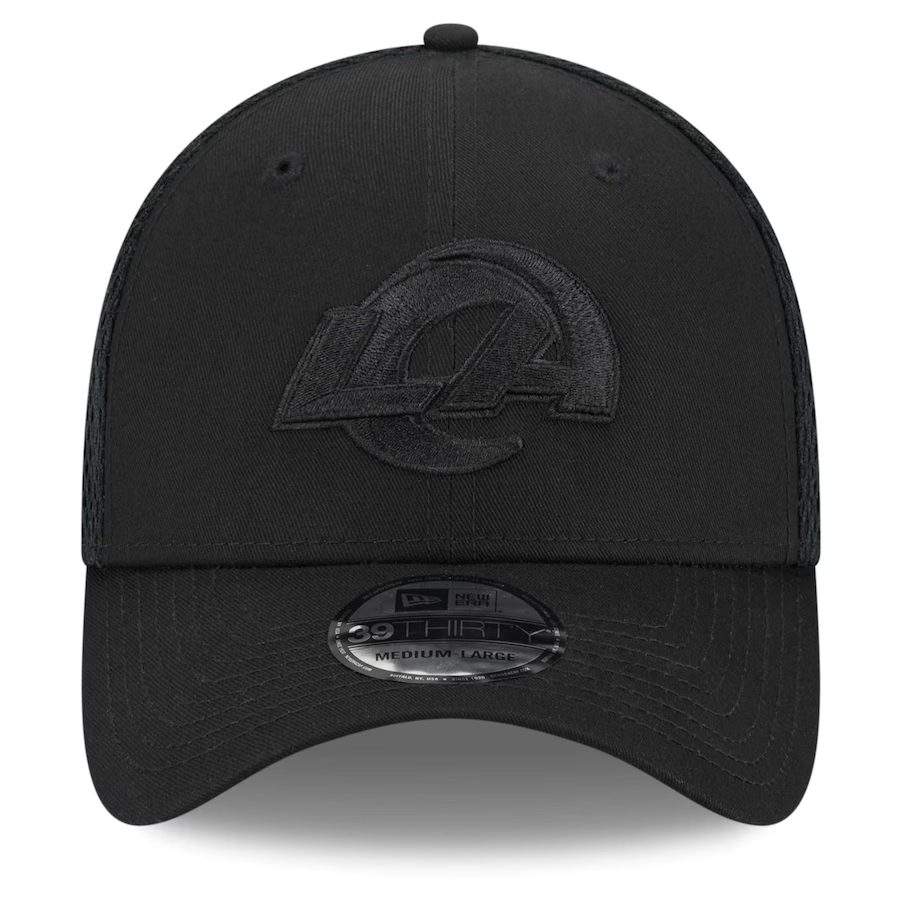 LOS ANGELES RAMS MAIN NEO 39THIRTY FLEX FIT HAT - BLACK/BLACK