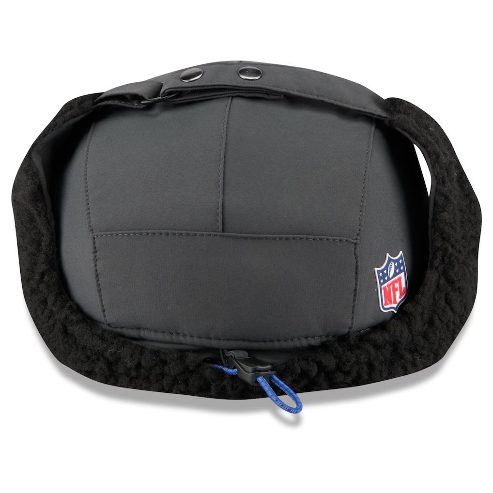 LOS ANGELES RAMS MEN'S 2025 NFL SIDELINE COLD WEATHER RUNNER DOG EAR ADJUSTABLE HAT - CHARCOAL