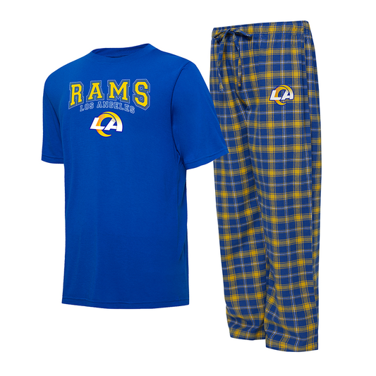 LOS ANGELES RAMS MEN'S ARTIC T-SHIRT & FLANNEL PANT SET