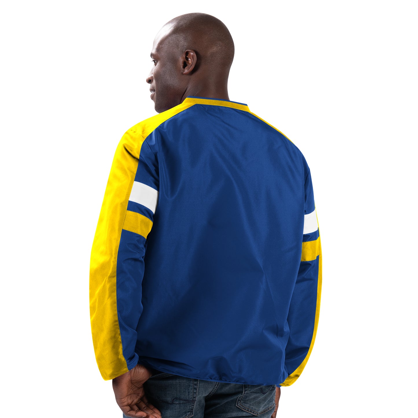 LOS ANGELES RAMS MEN'S DRAFT PICK PULLOVER JACKET - BLUE