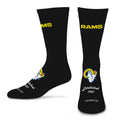 LOS ANGELES RAMS MEN'S FOR BARE FEET ESTABLISHED SOCK - BLACK