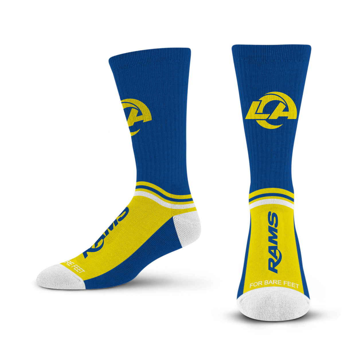LOS ANGELES RAMS MEN'S FOR BARE FEET TEAM SLOPE SOCK - ROYAL/GOLD