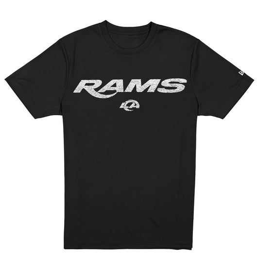 LOS ANGELES RAMS MEN'S NEW ERA EVERGREEN BASIC T-SHIRT - BLACK/WHITE