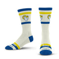 LOS ANGELES RAMS MEN'S STRIPED FAME SOCKS - CREAM