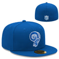 LOS ANGELES RAMS NEW ERA RETRO CUSTOM 59FIFTY FITTED HAT - BLUE