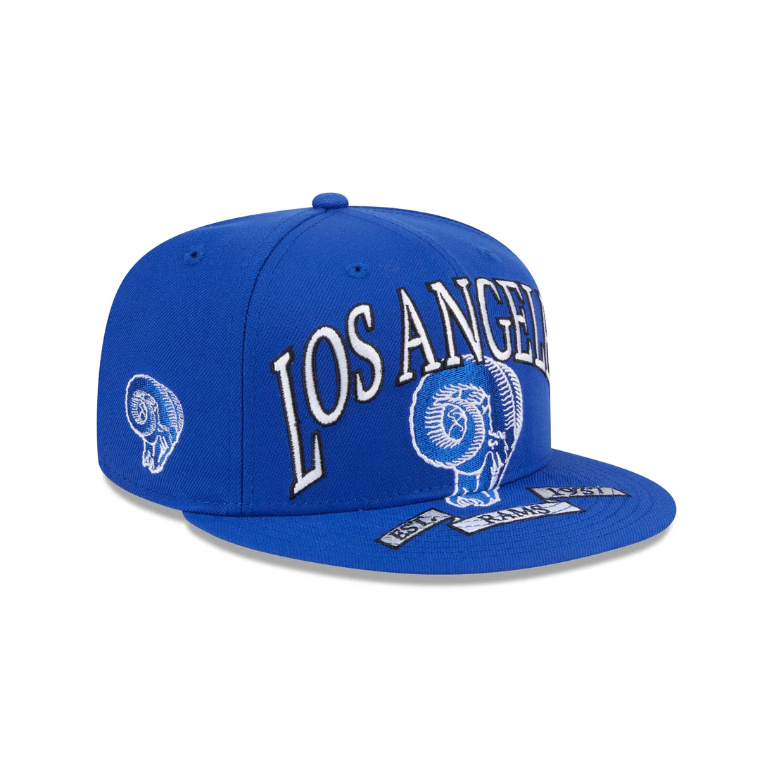 LOS ANGELES RAMS OVERSIZED 59FIFTY FITTED HAT - BLUE – JR'S SPORTS