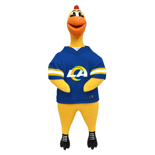 LOS ANGELES RAMS RUBBER CHICKEN PET TOY