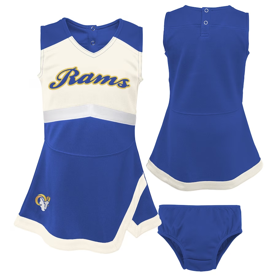 LOS ANGELES RAMS TODDLER CHEER CAPTAIN SET WITH BLOOMERS