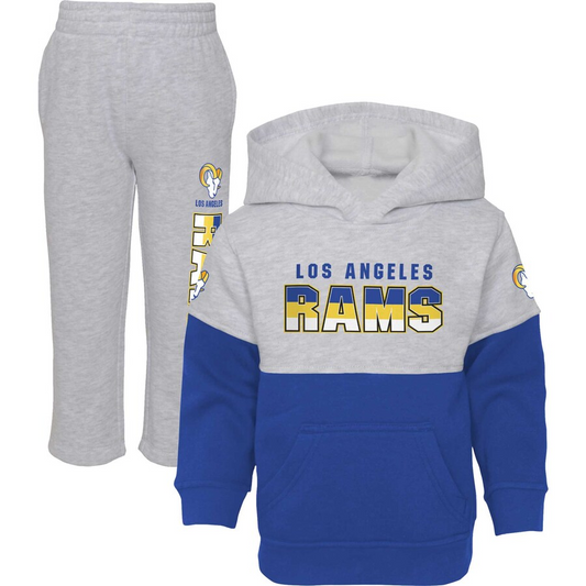 LOS ANGELES RAMS TODDLER PLAYMAKER FLEECE HOODED SWEATSHIRT AND PANT SET