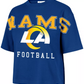 LOS ANGELES RAMS WOMEN'S '47 BRAND OUTREACH CITY T-SHIRT - ROYAL BLUE