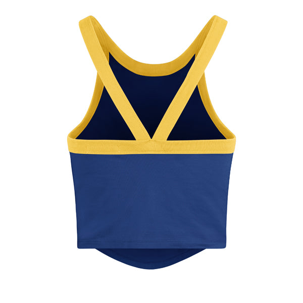 LOS ANGELES RAMS WOMEN'S '47 BRAND SHIMMER SHADOW TANK TOP - BLUE/YELLOW