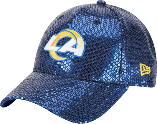 LOS ANGELES RAMS WOMEN'S SEQUIN 9FORTY ADJUSTABLE HAT - BLUE